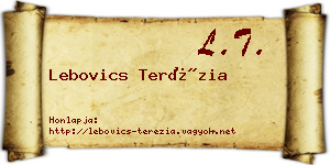 Lebovics Terézia névjegykártya